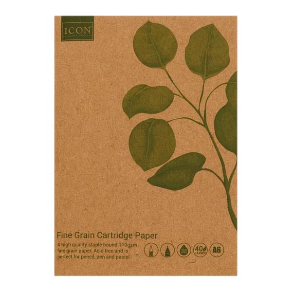 A6 80 Pages 110gsm Kraft Sketch Book by Icon Green