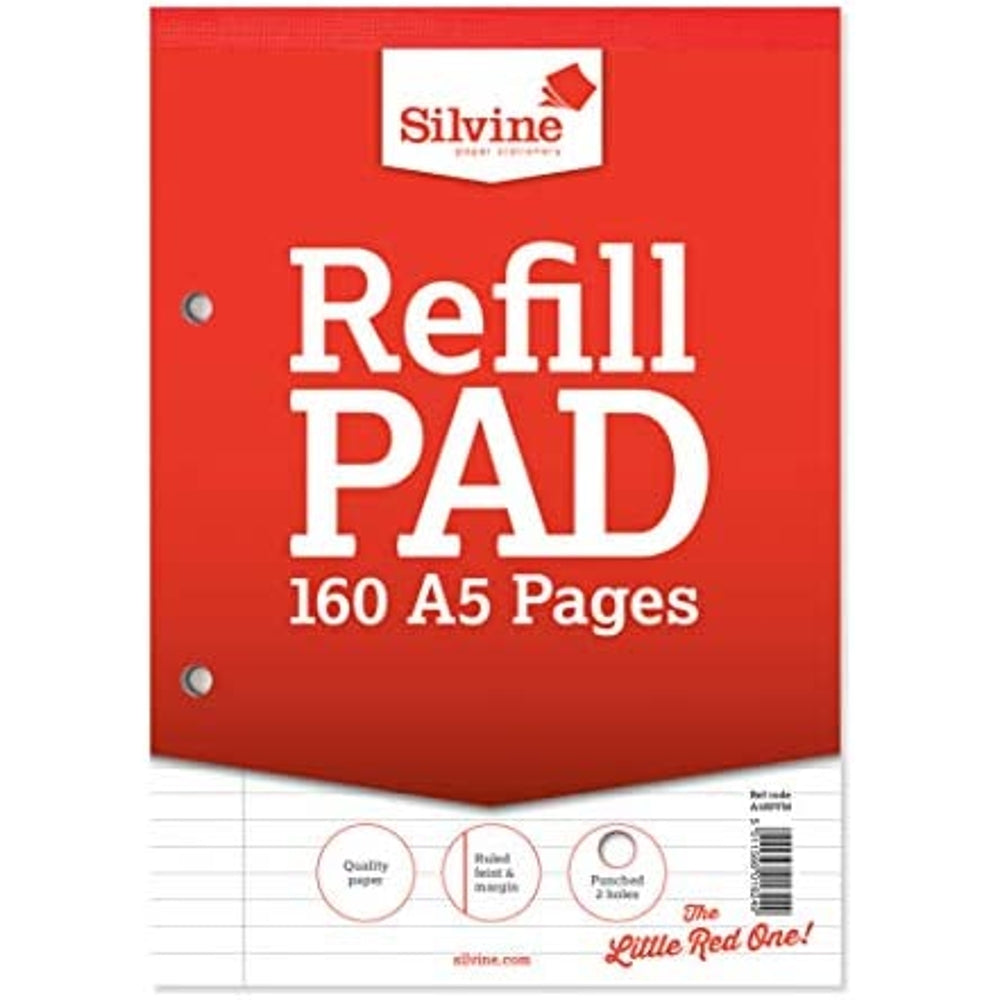 A5 Feint and Margin Refill Pad (210 x 148mm)