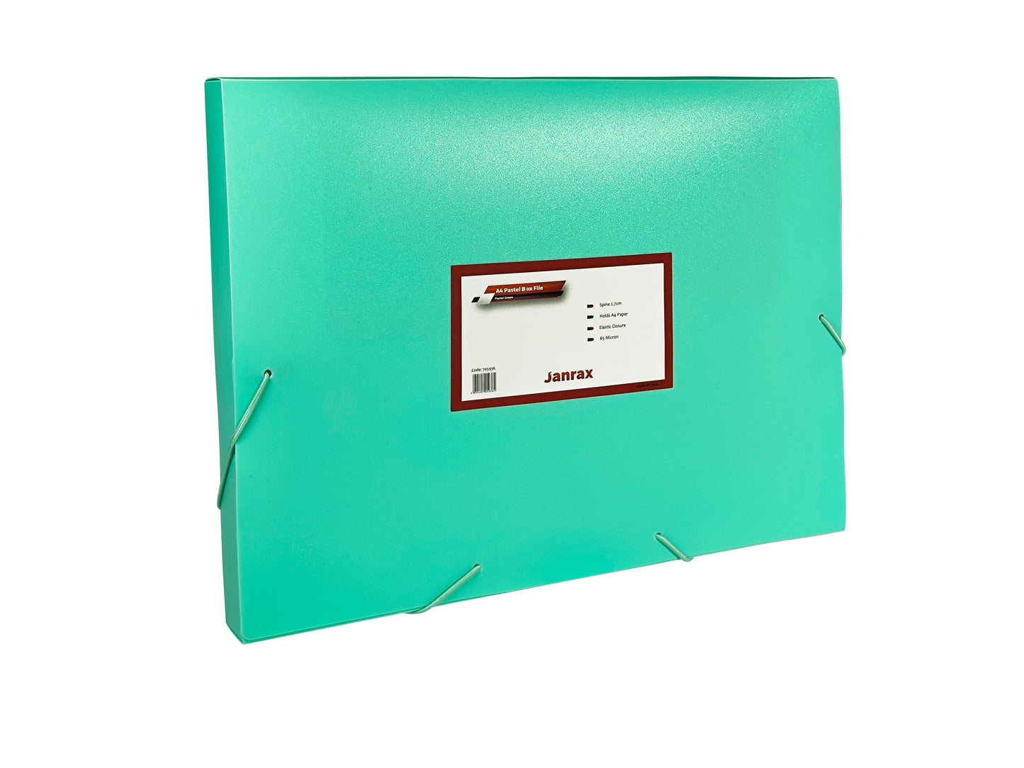 Pastel Green A4 Elastic Closure Box File