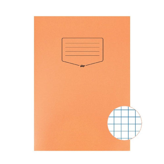 Tough Shell Covers A4 Orange Exercise Books with 7mm Squares