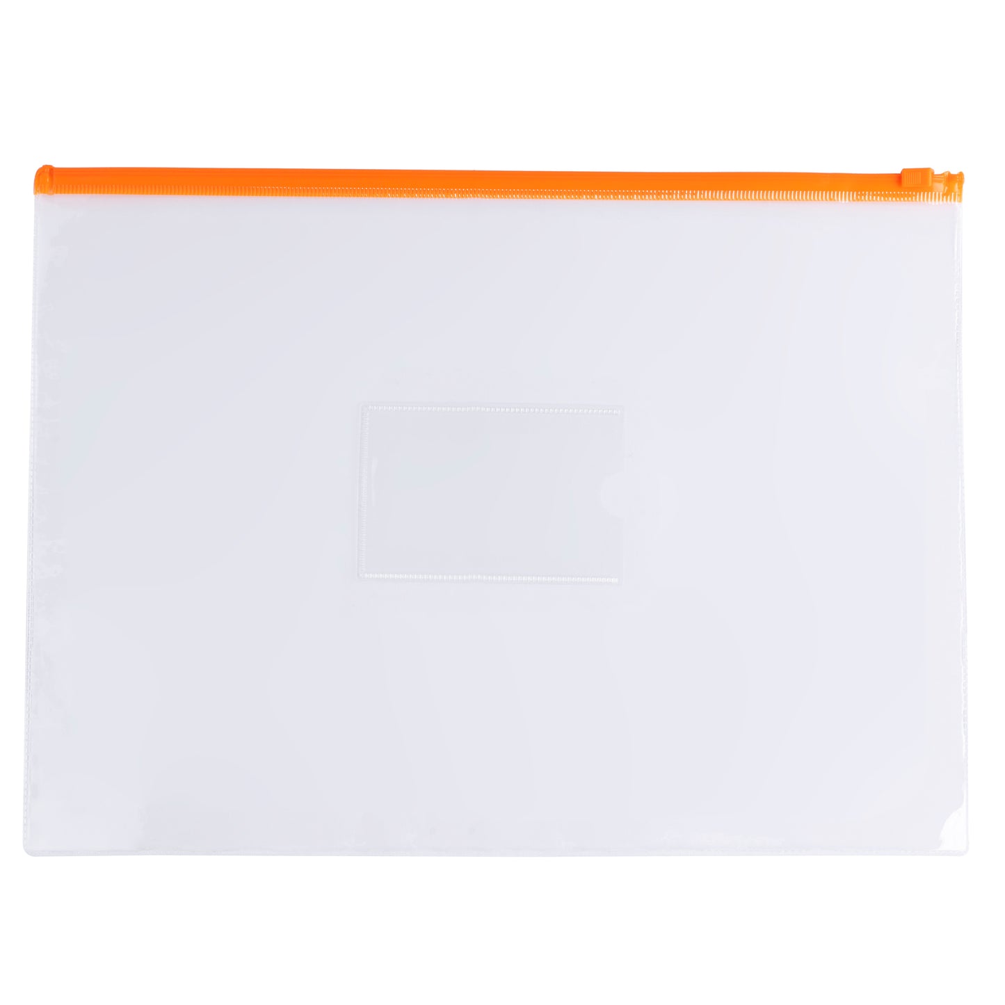 Pack of 12 A3 Clear Zippy Bags with Orange Zip