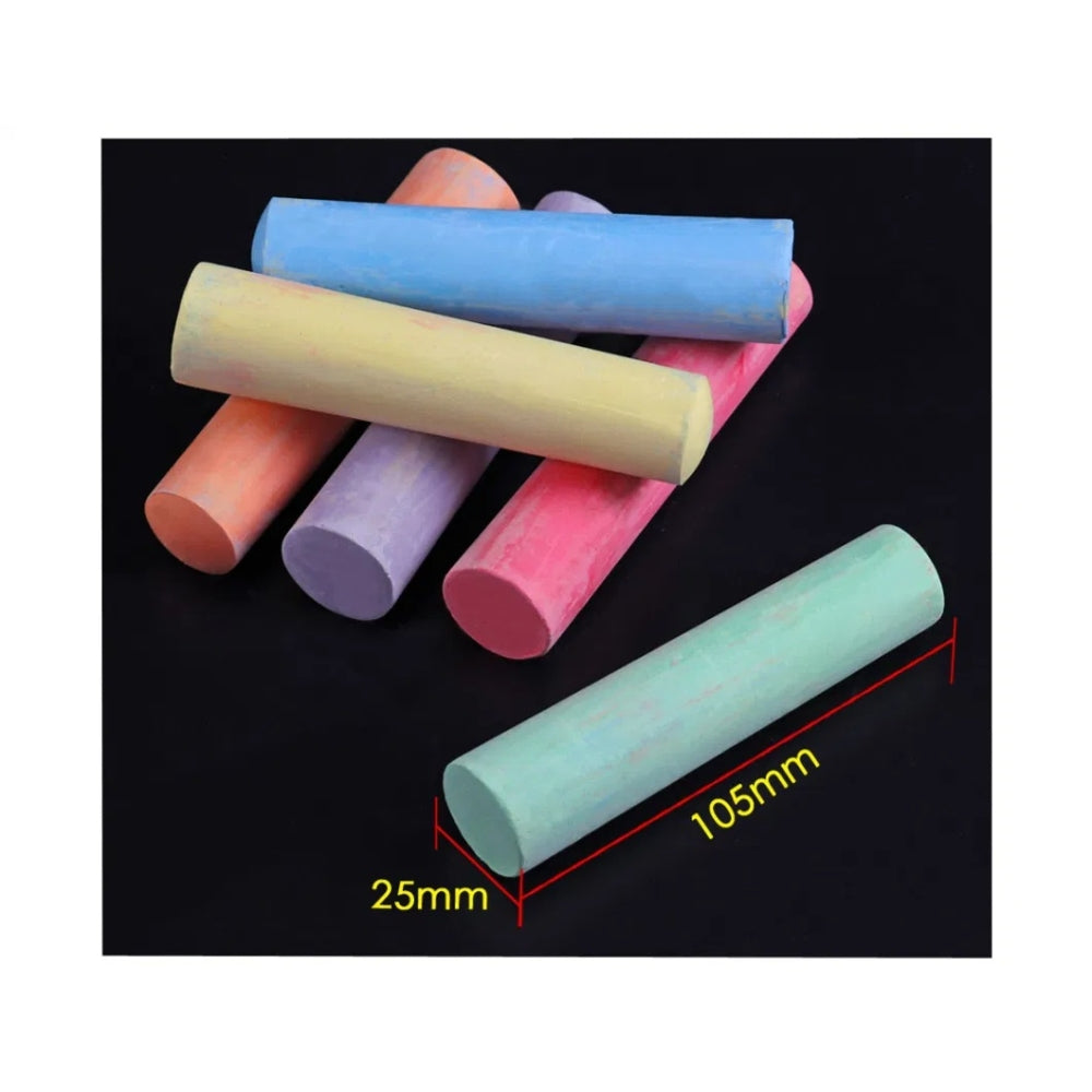 Pack of 6 Assorted Colour Jumbo Sidewalk Chalk