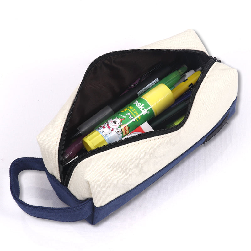 Canvas Coloured Pencil Case with Zipper