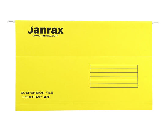 Pack of 50 Yellow Foolscap Suspension Files