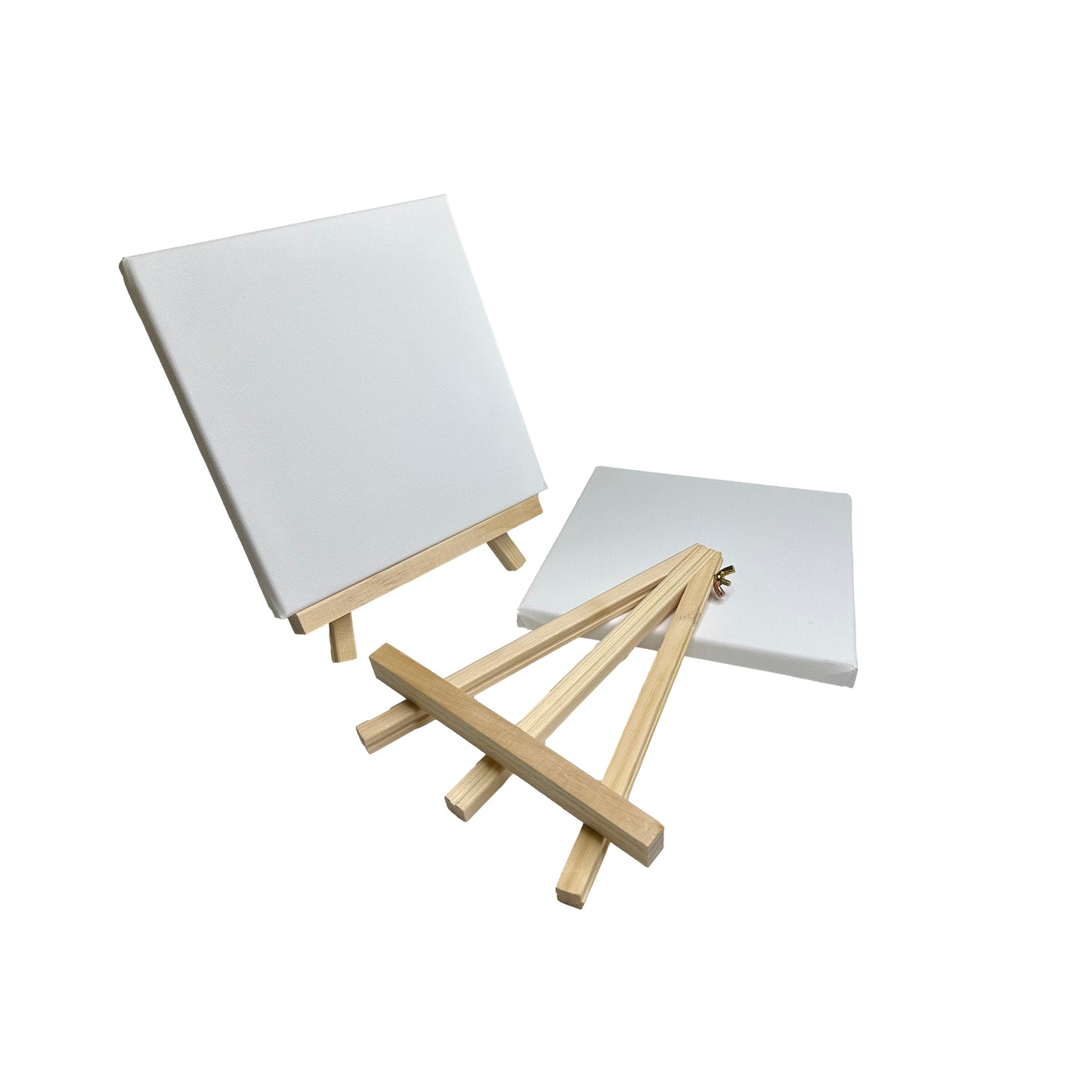 20x20cm Canvas and Wooden Easel Set