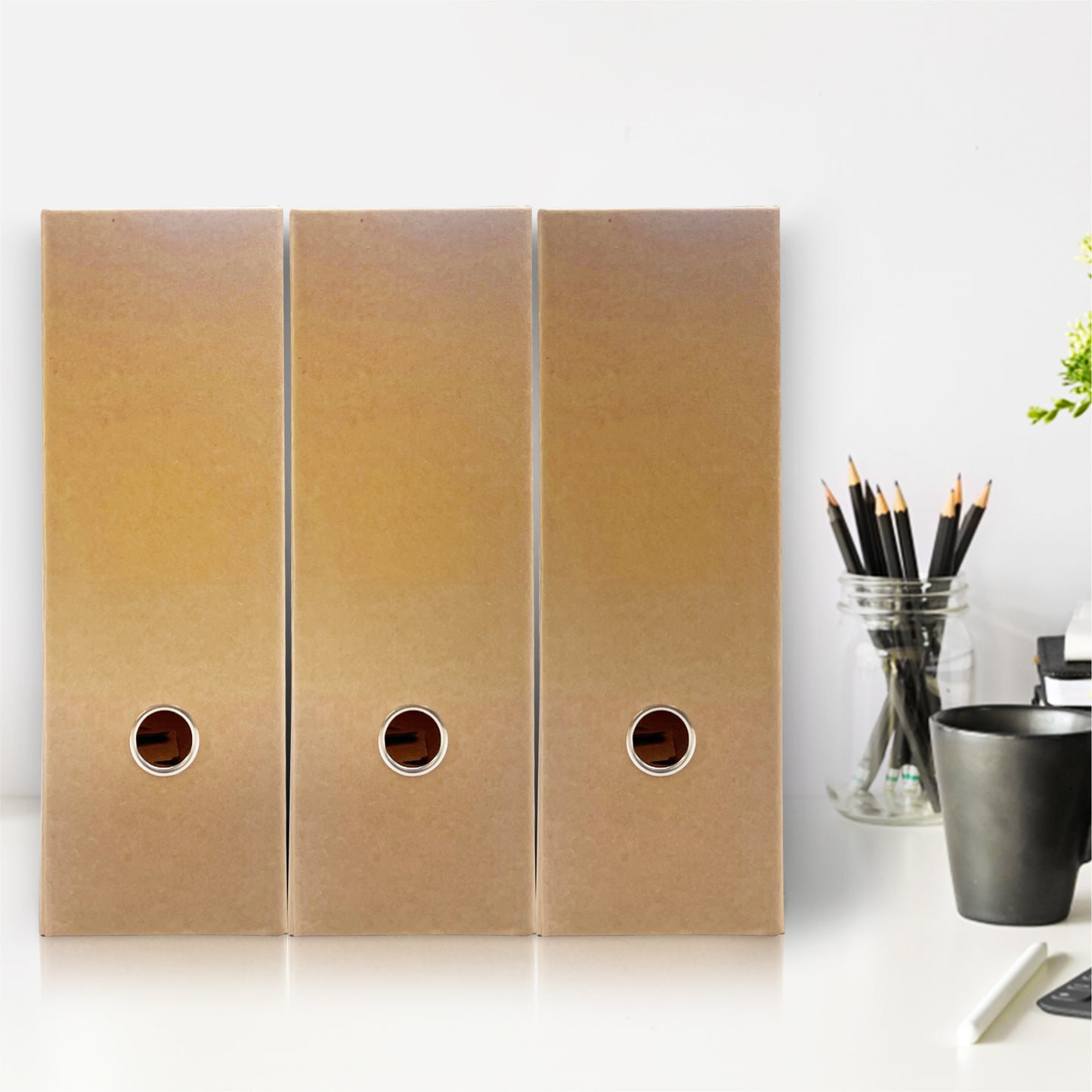 Kraft Magazine File Corrugated Cardboard Desk Organiser