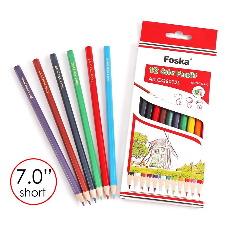 Pack of 12 Hexagonal Assorted Colouring Pencils