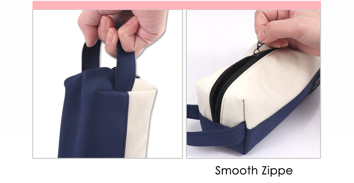 Canvas Coloured Pencil Case with Zipper