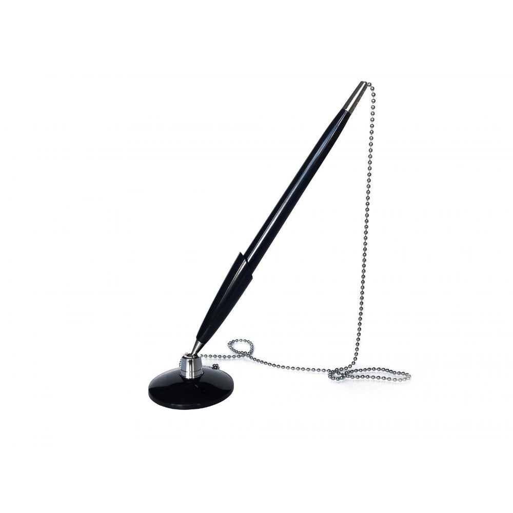 Slim Black Reception Counter Pen on Chain