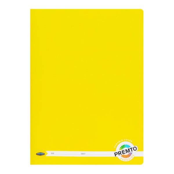 A4 120 Pages Sunshine Yellow Durable Cover Manuscript Book by Premto