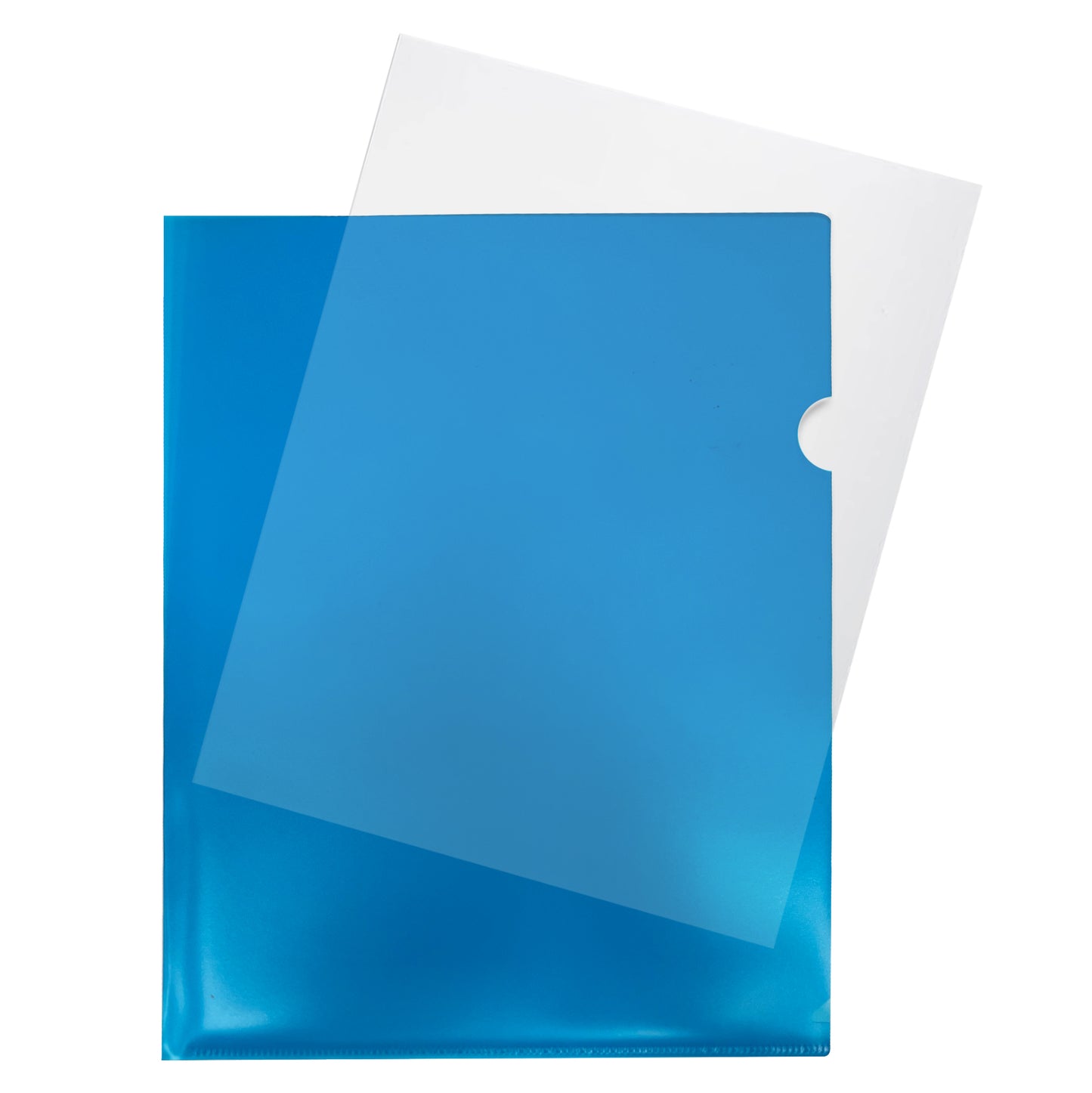 Pack of 25 A4 Blue L Shaped Open Top and Side Report File Folders