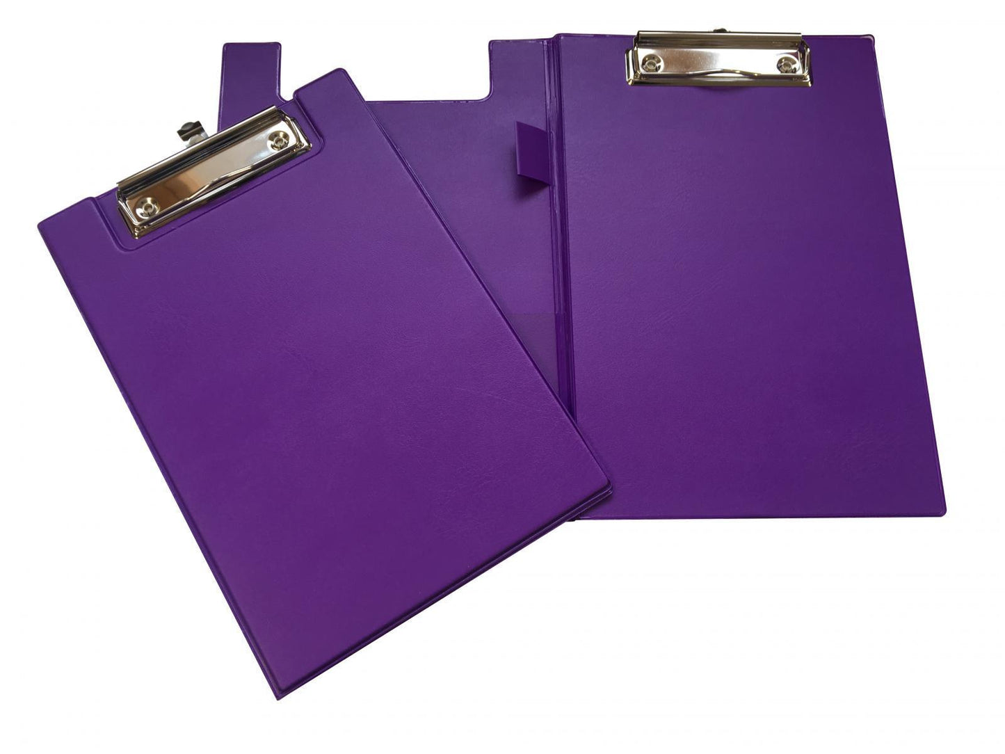 A5 Purple Foldover Clipboard with Pen Holder