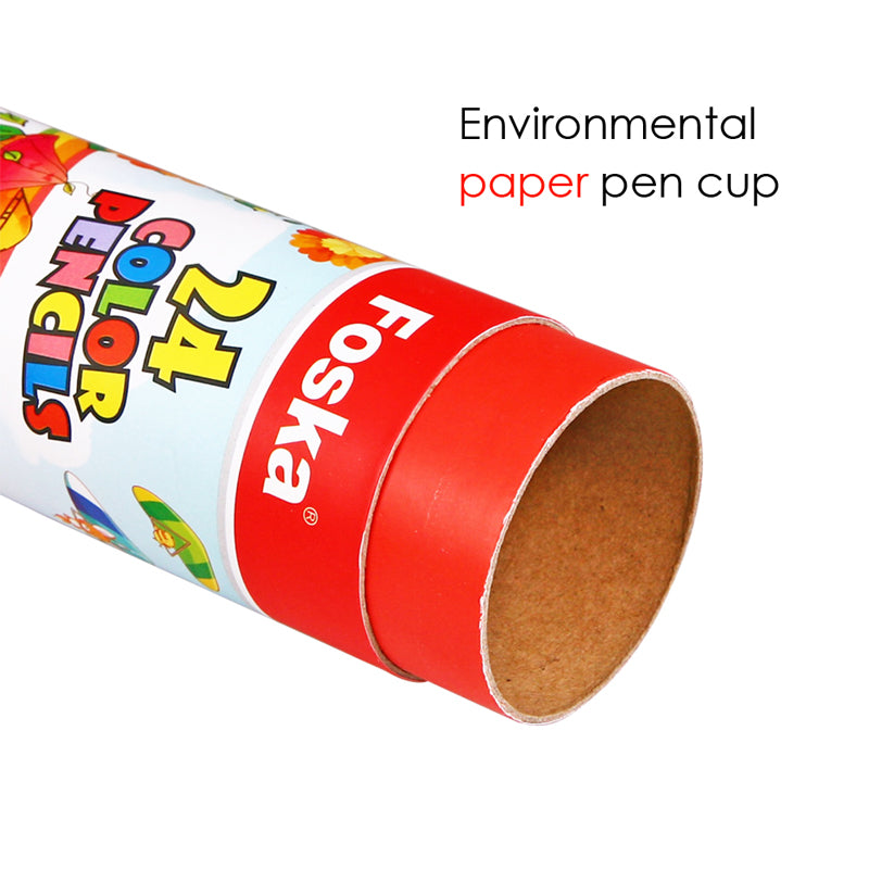 Pack of 12 Tube Packing Wooden Colour Pencils