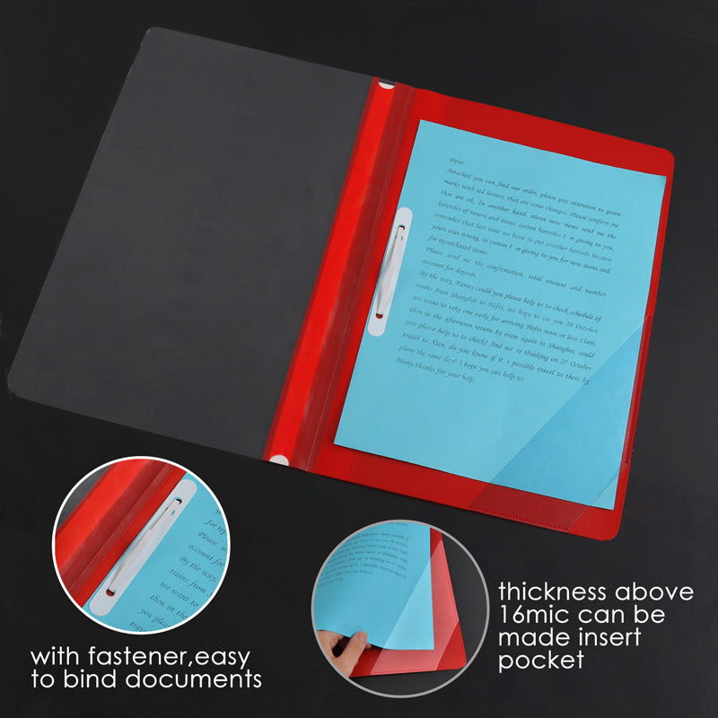 Pack of 12 Red Project File Folders