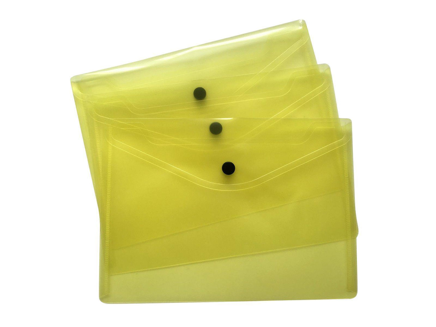 Pack of 12 Janrax A5 Yellow Document Wallets