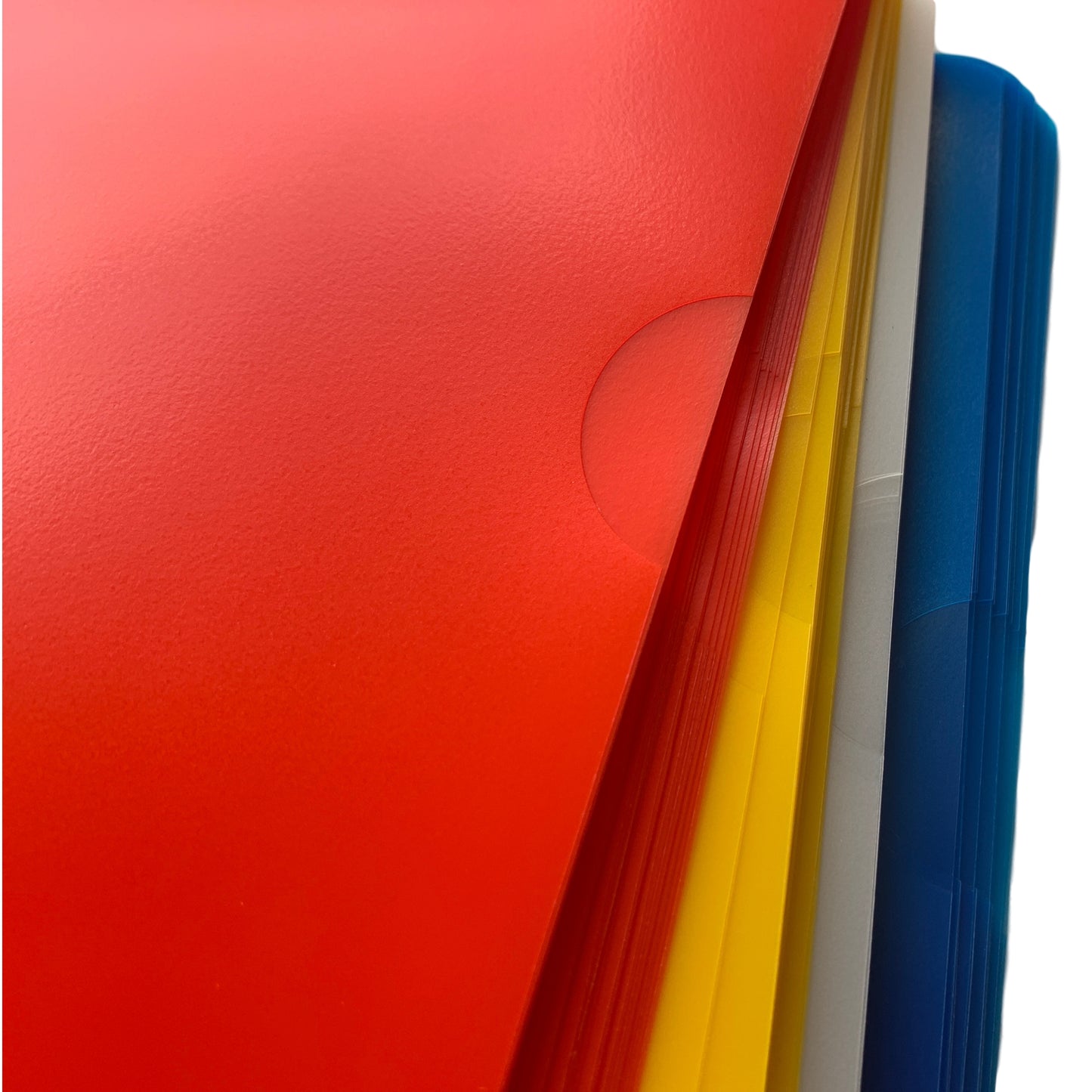 Pack of 200 A4 Assorted Colour L Shaped Open Top and Side Report File Folders