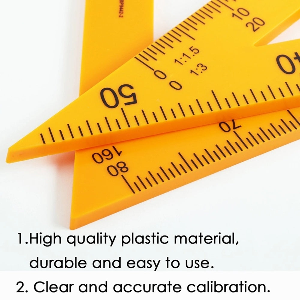 50cm Plastic Classroom Set Square Ruler with Removable Handle