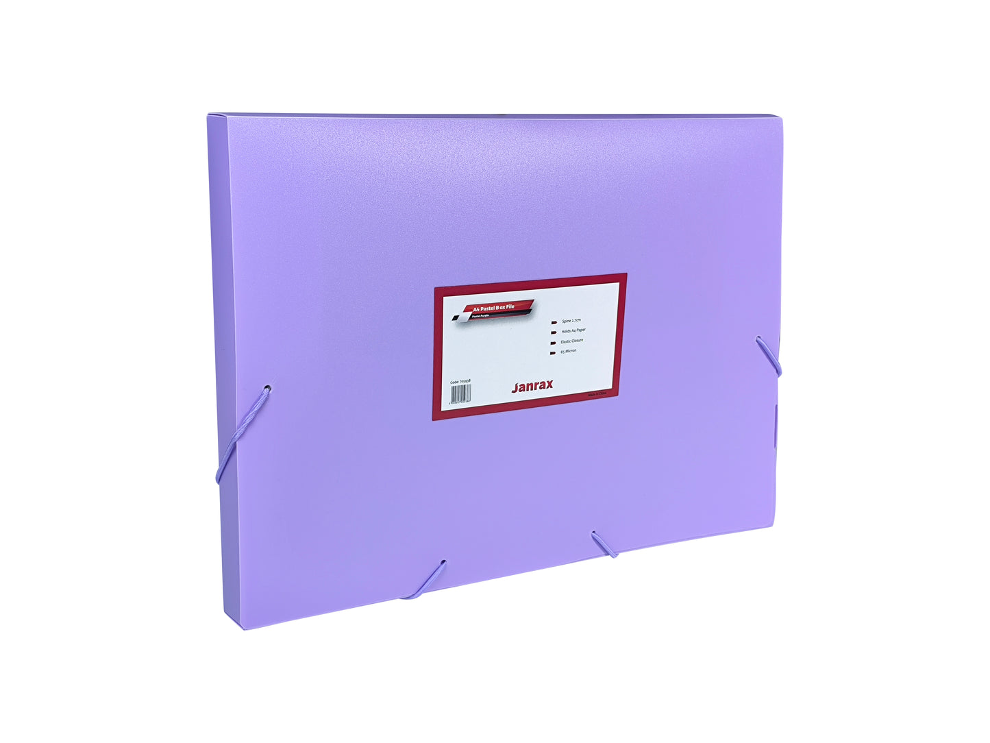 Pastel Purple A4 Elastic Closure Box File