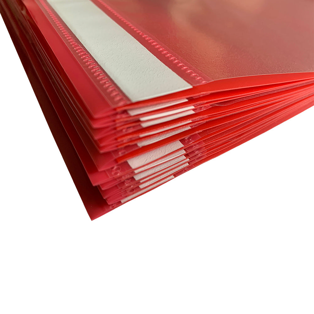 Pack of 12 Red A4 Project Folders by Janrax