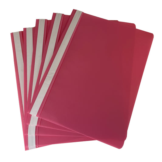 Pack of 12 Pink A4 Project Folders by Janrax