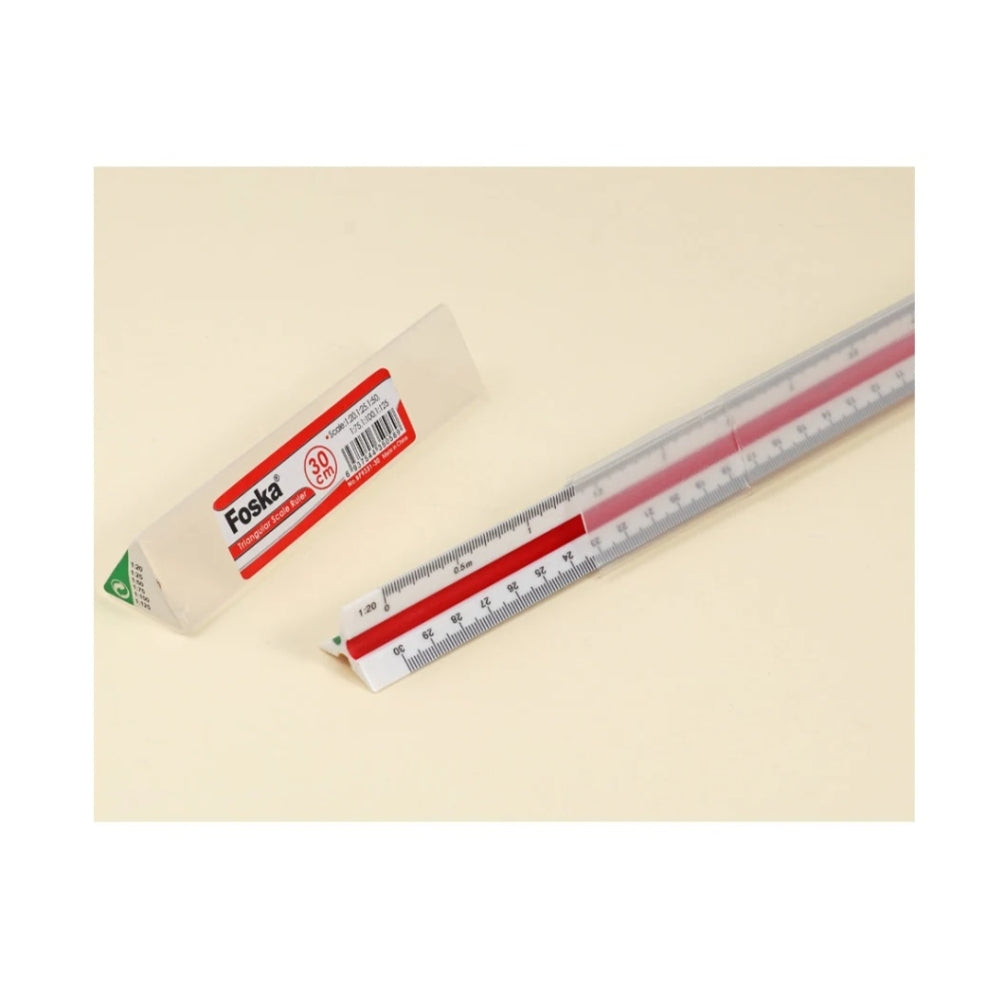 30cm Plastic Triangular Scale Ruler 