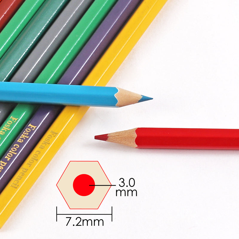 Pack of 12 Hexagonal Assorted Colouring Pencils