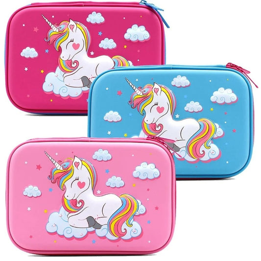 Unicorn Design 3D Embossed Pencil Case