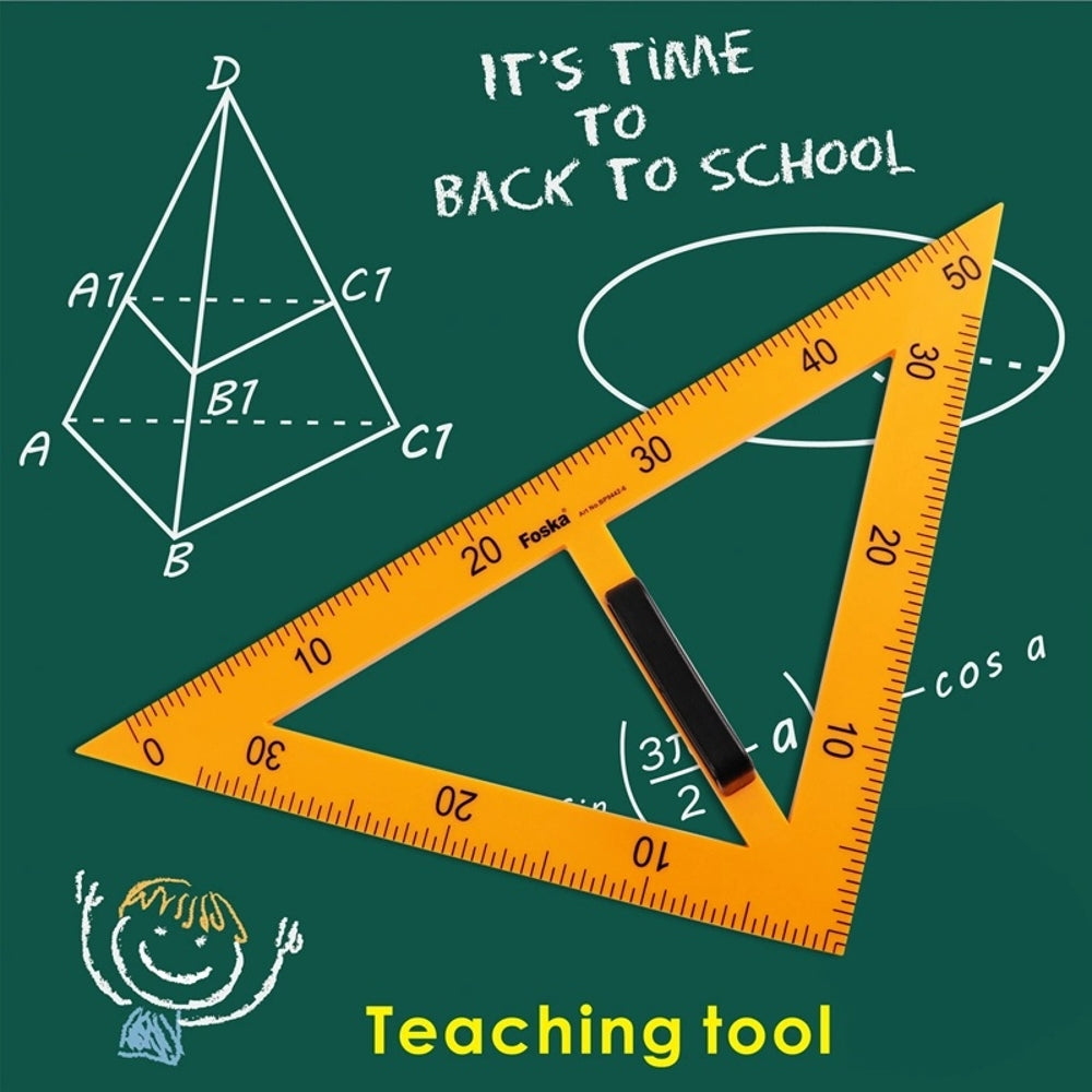 40cm Plastic School Teaching Triangle Rulers with Removable Handle