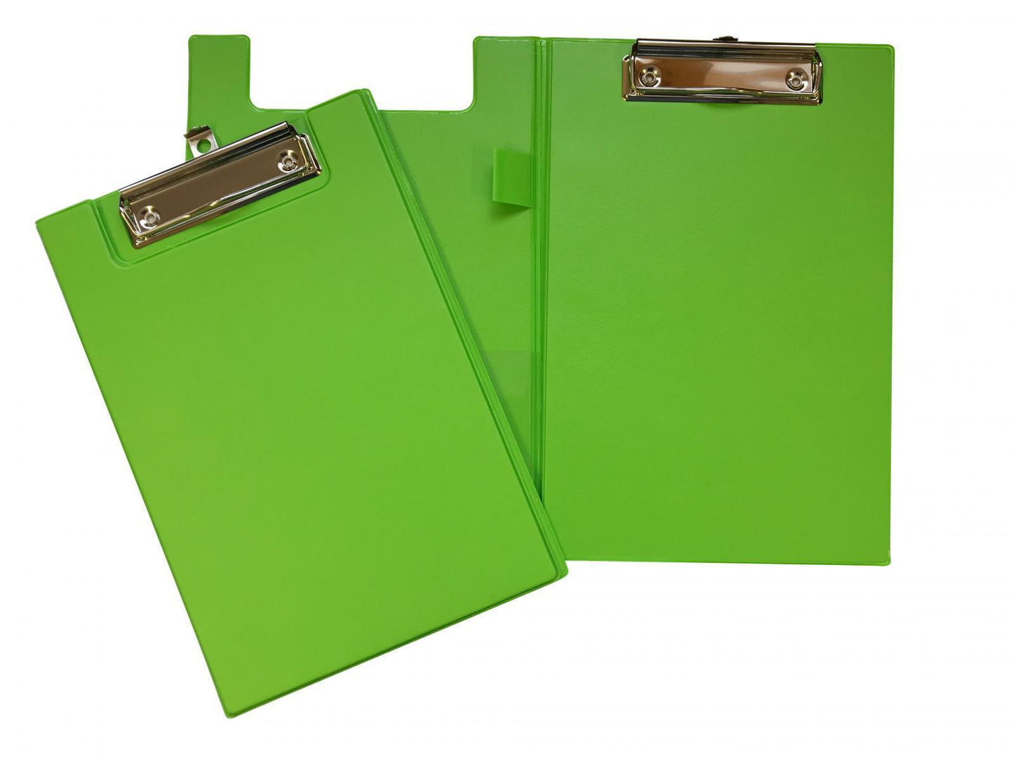 A5 Neon Green Foldover Clipboard with Pen Holder