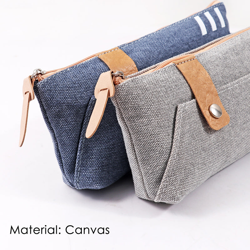 Trendy Canvas Design Quote Zip Pencil Case Case