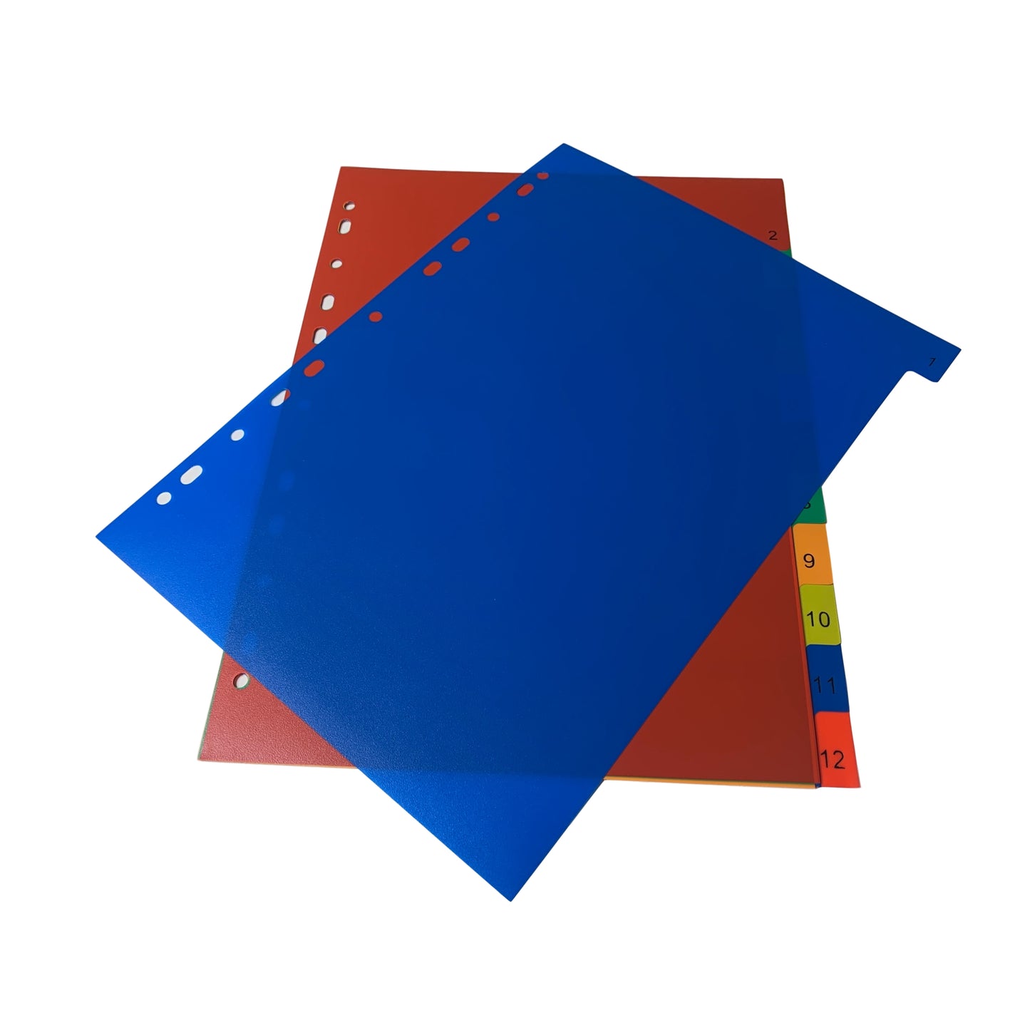 A4 12 Part Polypropylene Dividers with Reinforced Index Cover