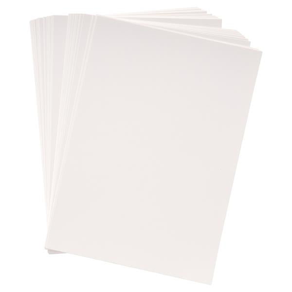 Pack of 50 Sheets A4 220gsm White Heavy Card by Premier Activity