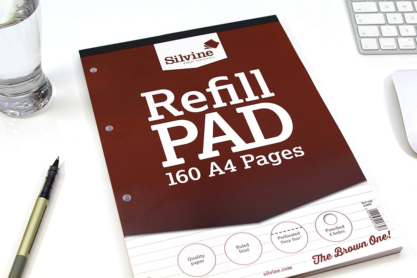 160 Page A4 Brown Refill Pad (210 x 297mm)