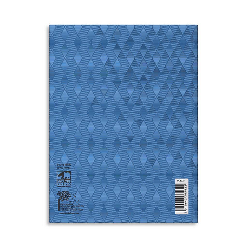 Rhino A5 192 Page Blue 8mm Lined Casebound Book