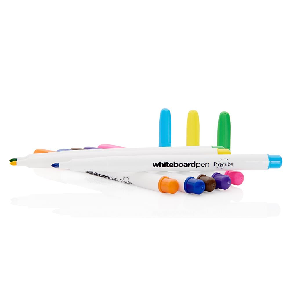 Pack of 8 Assorted Dry Wipe White Board Markers by Pro:scribe