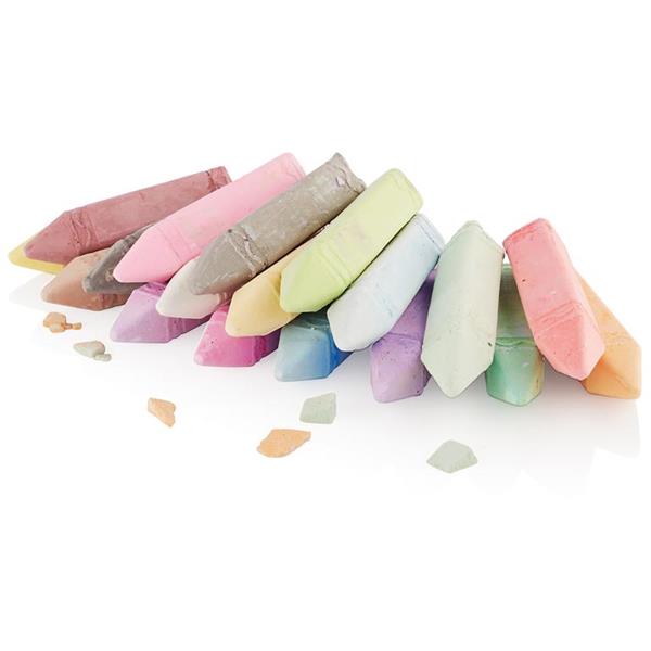 Box of 18 Jumbo Coloured Chalk by World of Colour