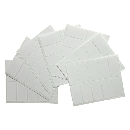 Pack of 70 White 19x38mm Rectangular Labels - Adhesive Stickers