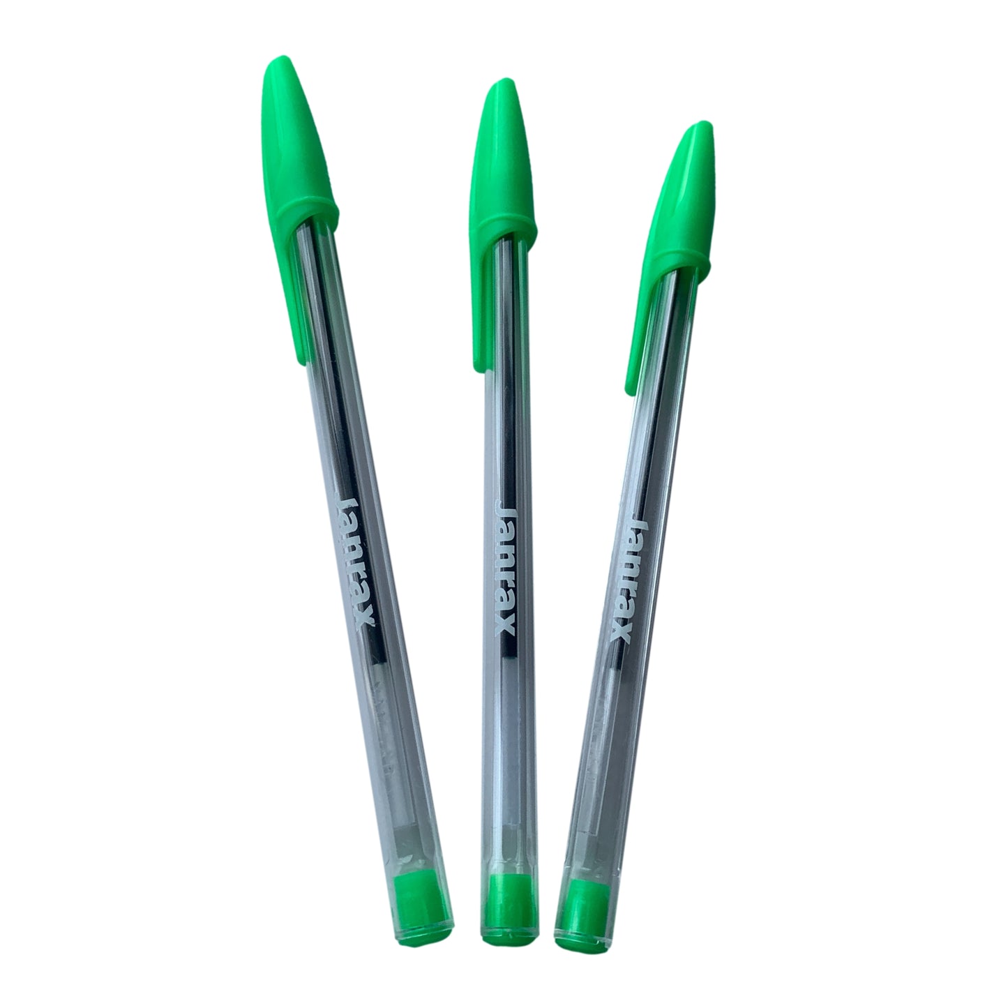 Box of 50 Neon Green Ballpoint Pens Smooth Glide by Janrax