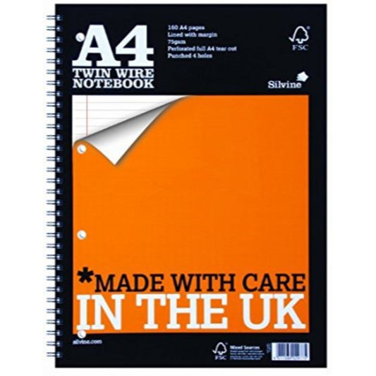 A4 Twin Wire Notebook 160 Pages