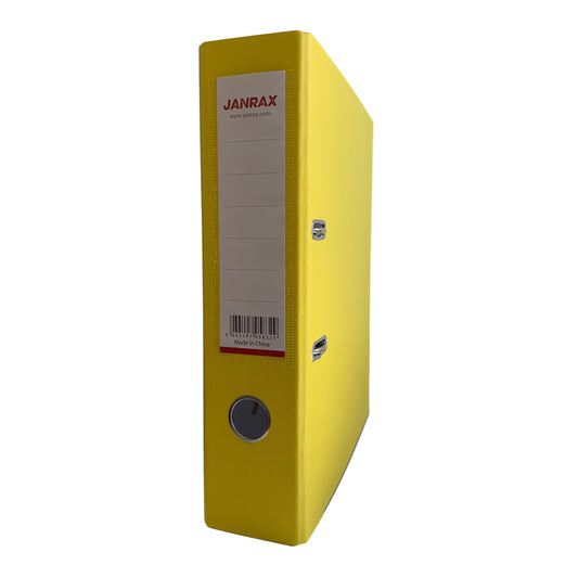 A4 Yellow Paperbacked Lever Arch File by Janrax