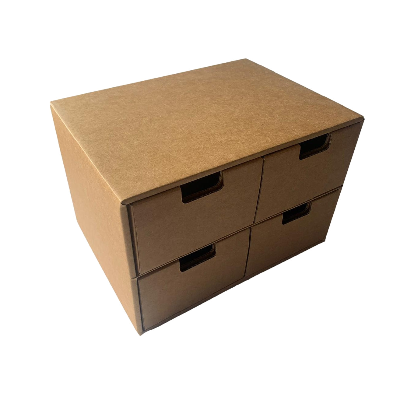 Kraft Desktop Organiser Drawers Cardboard DIY Storage Box 