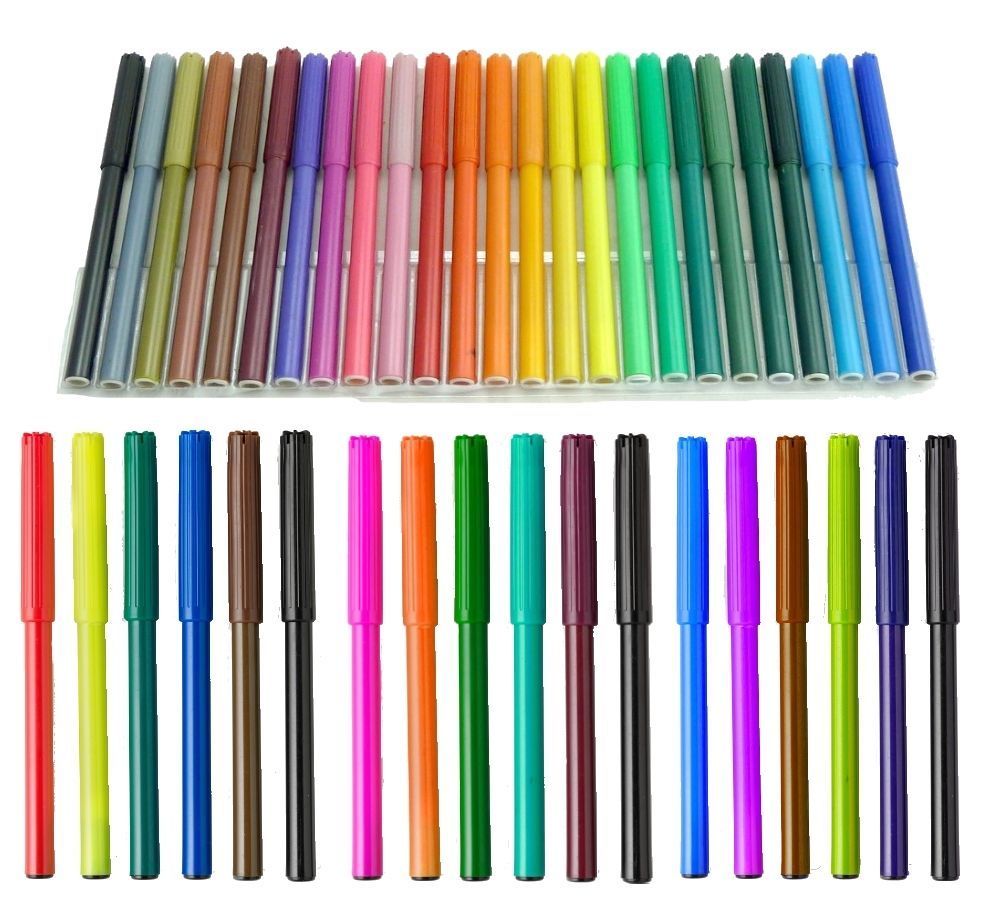 Wallet of 30 Fibre Tip Colouring Pens