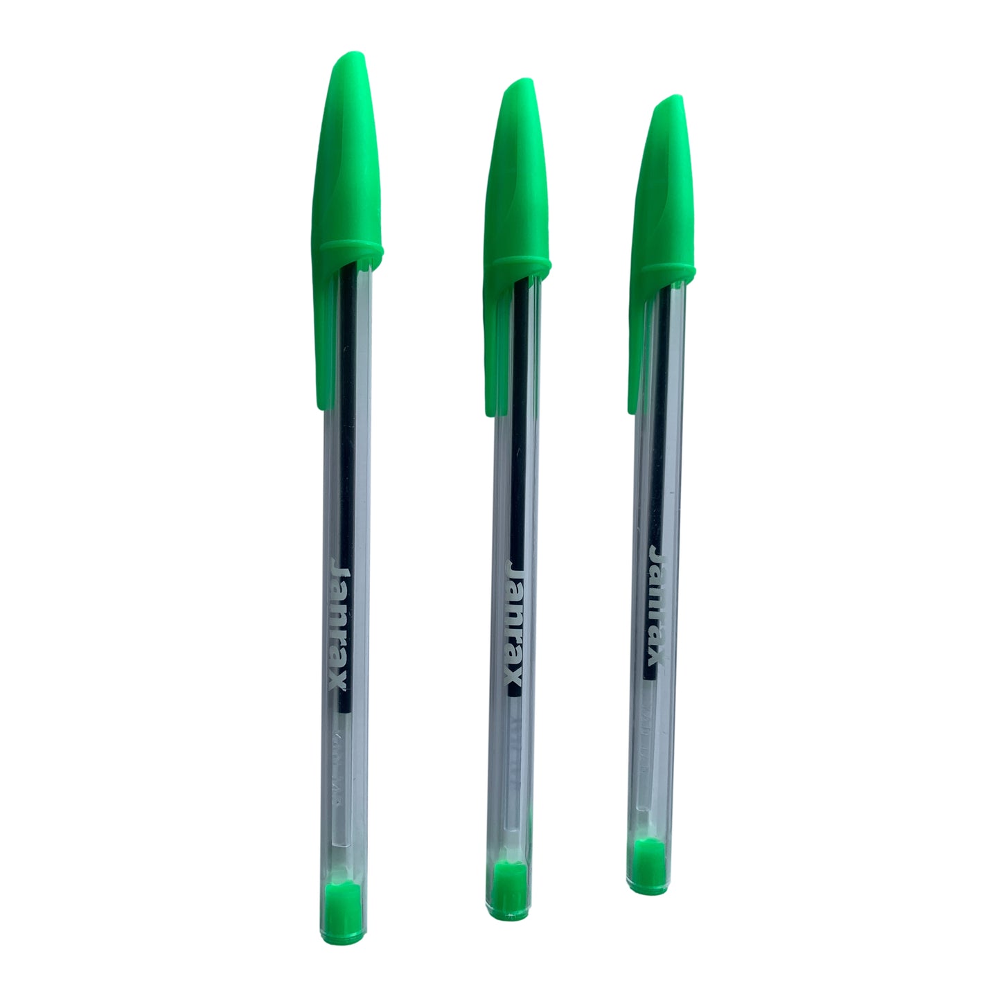 Box of 50 Neon Green Ballpoint Pens Smooth Glide by Janrax